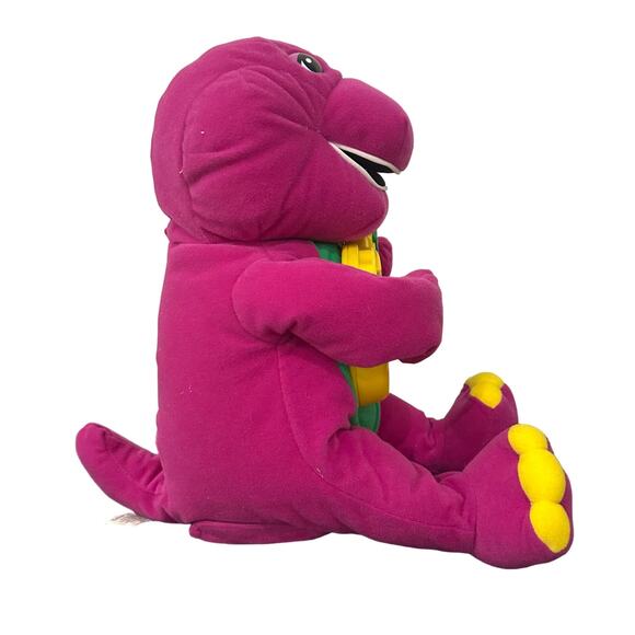 Playskool Vintage Sing n' Strum Barney Animated Plush Toy with Guitar - Picture 3 of 5